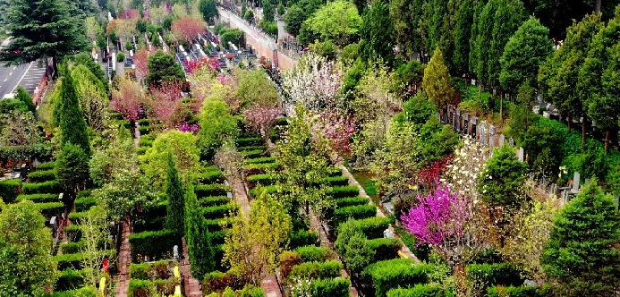 西安棗園山墓園可乘坐路、路、路等公交車抵達